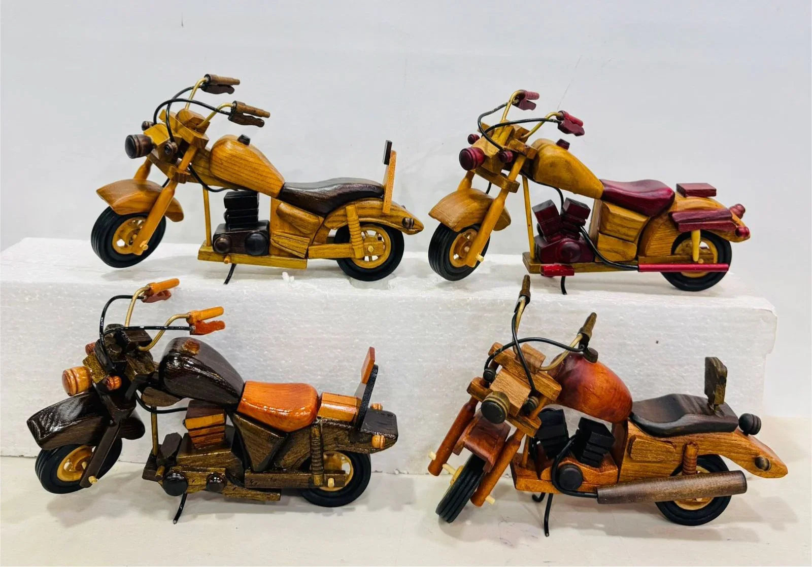 Wooden Minimalistic Bike Figurine
